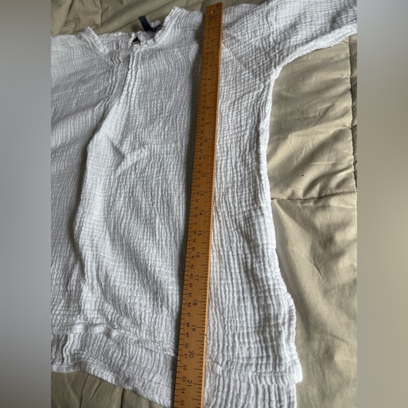 Shannon Passero cotton long sleeve white gauze shirt size small - Picture 10 of 11